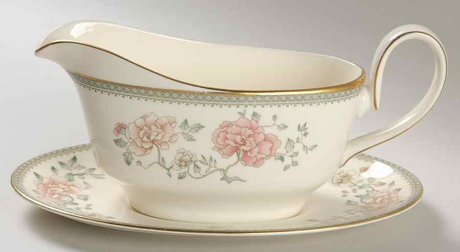 Jasmine Gravy Boat & Underplate by Minton-1