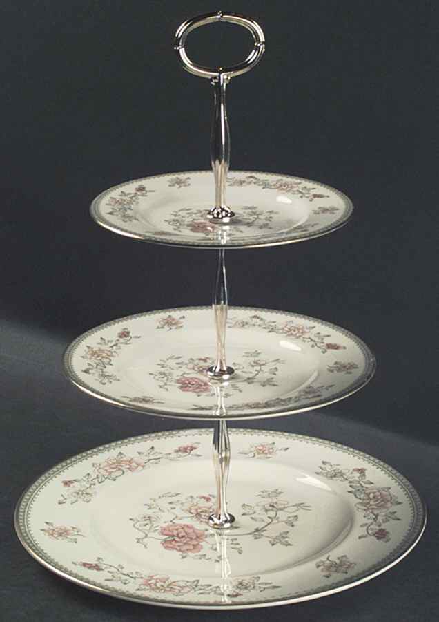 Jasmine 13 7/8"-14 1/4" 3-Tiered Serving Tray(DP,SP,BB) HC by Minton-1