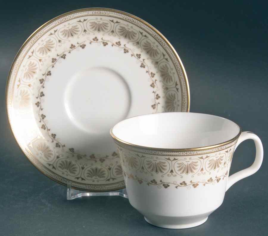 Jubilee Flat Cup & Saucer Set by Minton-1