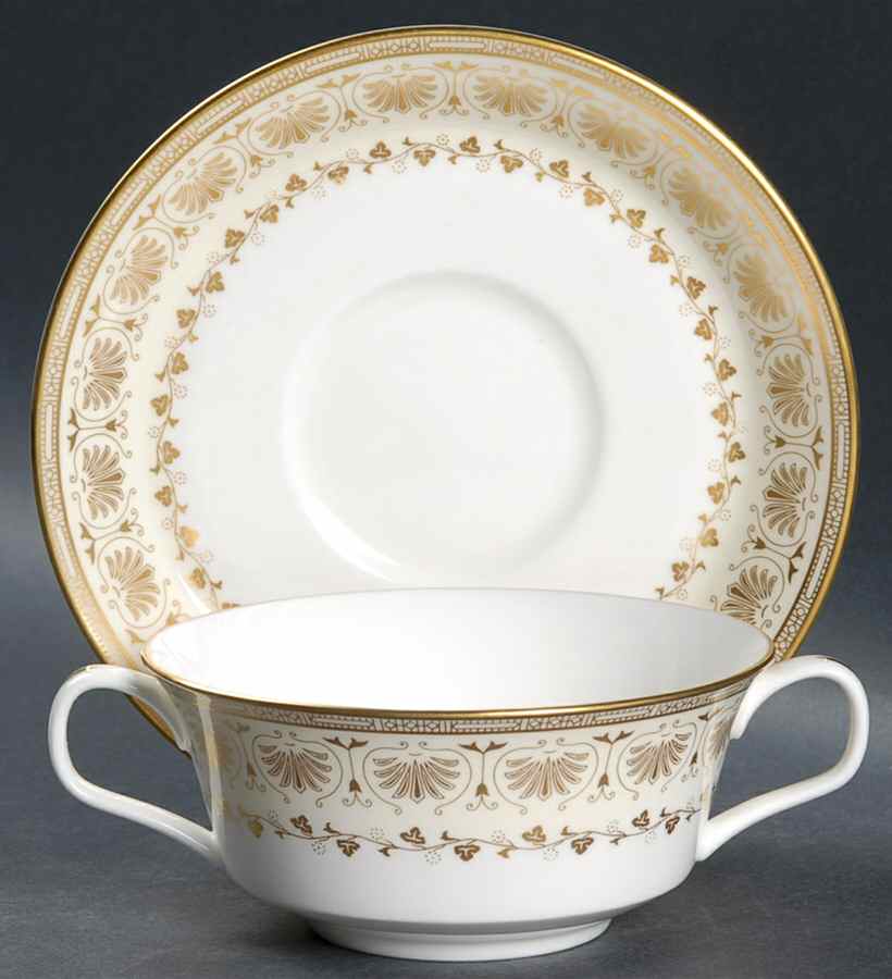 Jubilee Flat Cream Soup Bowl & Saucer Set by Minton-1