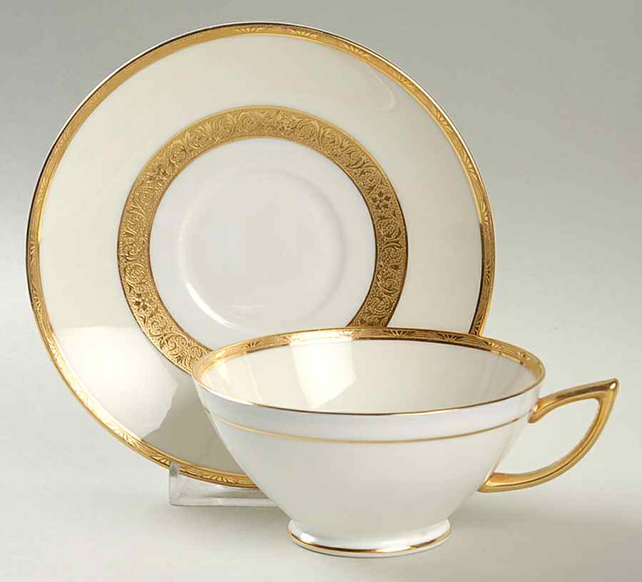 K160 Footed Cup & Saucer Set by Minton-1