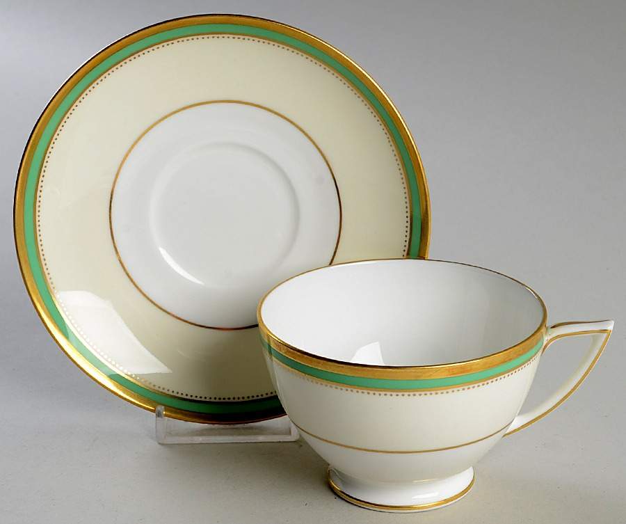 K396 Footed Cup & Saucer Set by Minton-1