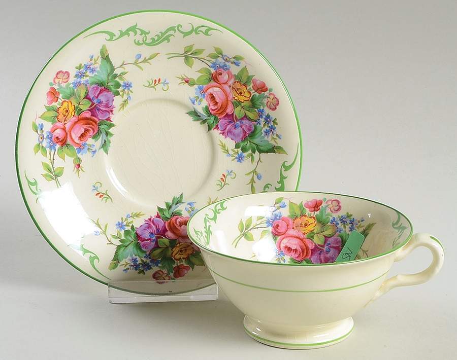 Kenilworth Footed Cup & Saucer Set by Minton-1