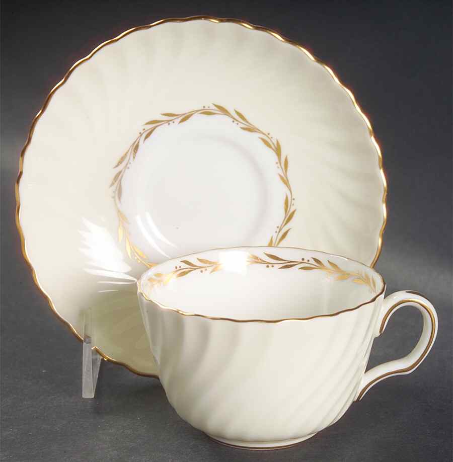 Lady Devonish Flat Cup & Saucer Set by Minton-1