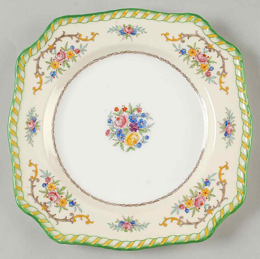 Lady Hamilton Square Luncheon Plate by Minton-1
