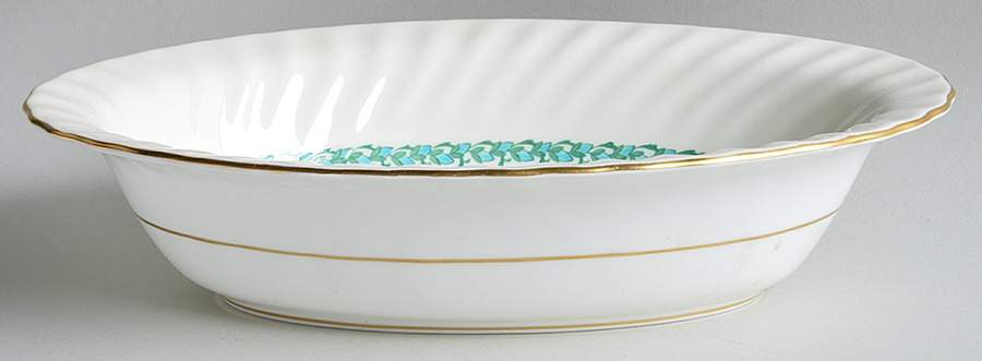 Lady Rodney (Cream Rim) 10" Oval Vegetable Bowl by Minton-1