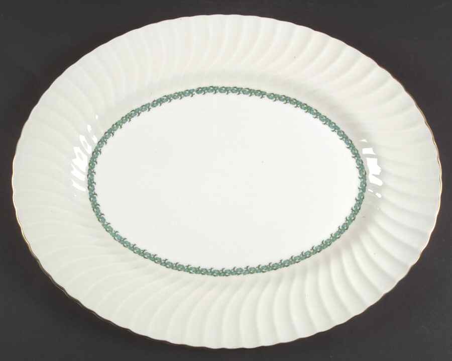 Lady Rodney (Cream Rim) 18" Oval Serving Platter by Minton-1