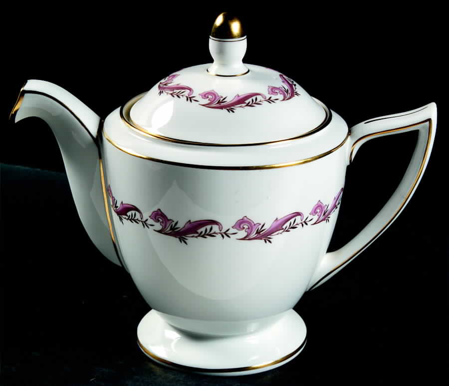 Laurentian Pink Teapot & Lid by Minton-1