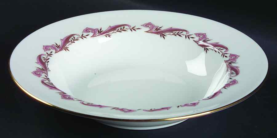 Laurentian Pink Rim Soup Bowl by Minton-1