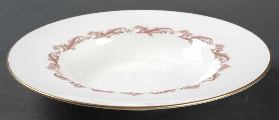 Laurentian Pink Large Rim Soup Bowl by Minton-1