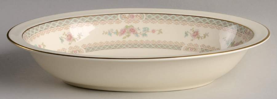 Legacy (Pink Flowers) 10" Oval Vegetable Bowl by Minton-1