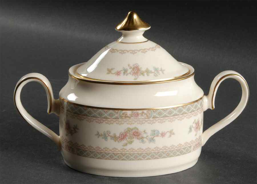 Legacy (Pink Flowers) Sugar Bowl & Lid by Minton-1
