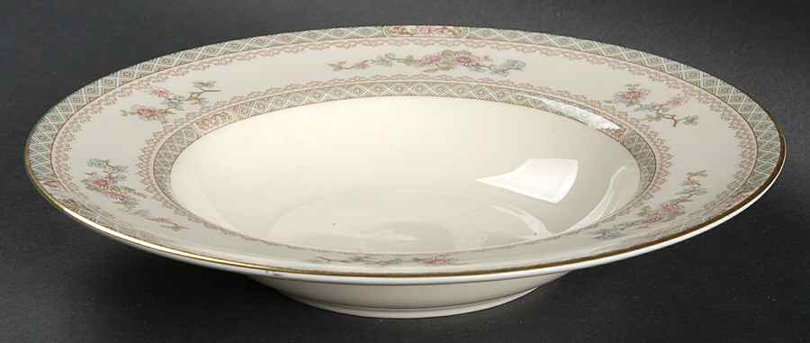 Legacy (Pink Flowers) Rim Soup Bowl by Minton-1