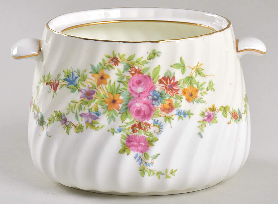Lorraine (#S561, Cream Border) Sugar Bowl No Lid by Minton-1