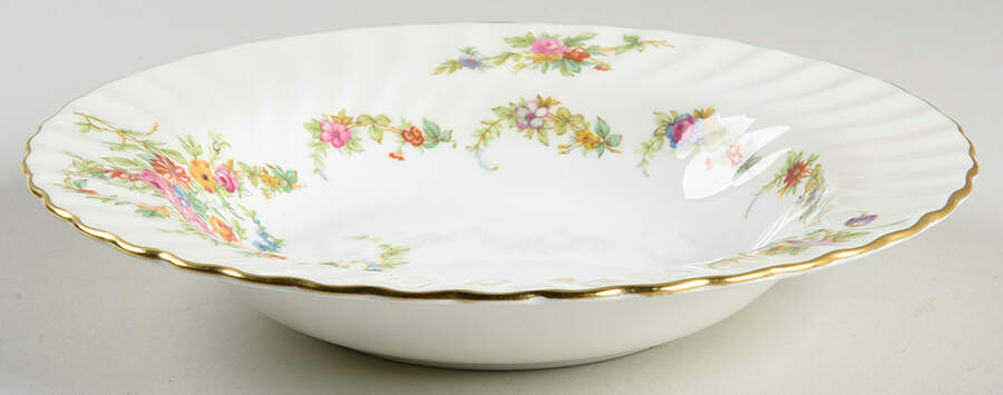 Lorraine (#S561, Cream Border) Rim Soup Bowl by Minton-1