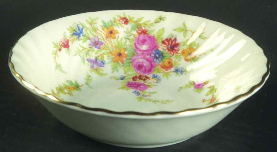 Lorraine (#S561, Cream Border) Fruit/Dessert (Sauce) Bowl by Minton-1