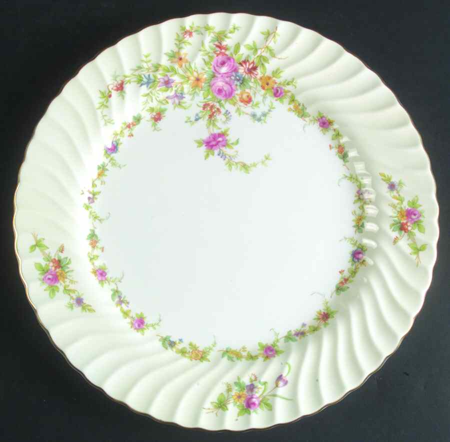 Lorraine (#S561, Cream Border) 12" Chop Plate (Round Platter) by Minton-1