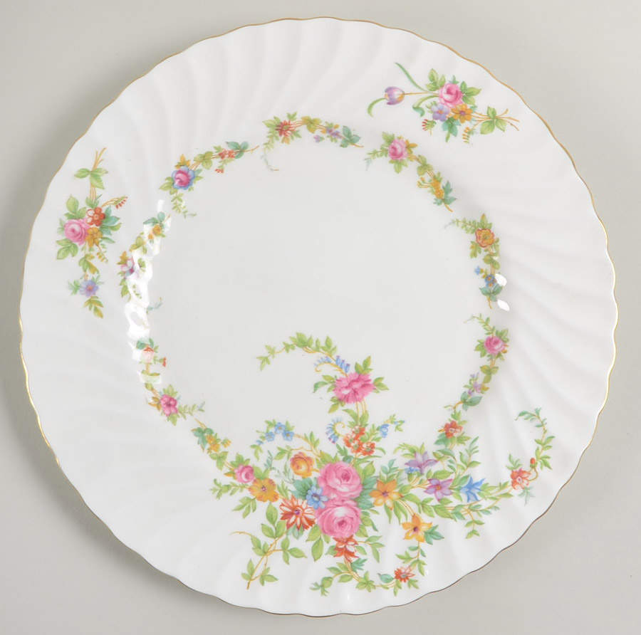 Lorraine (#S560, White Border) Dinner Plate by Minton-1