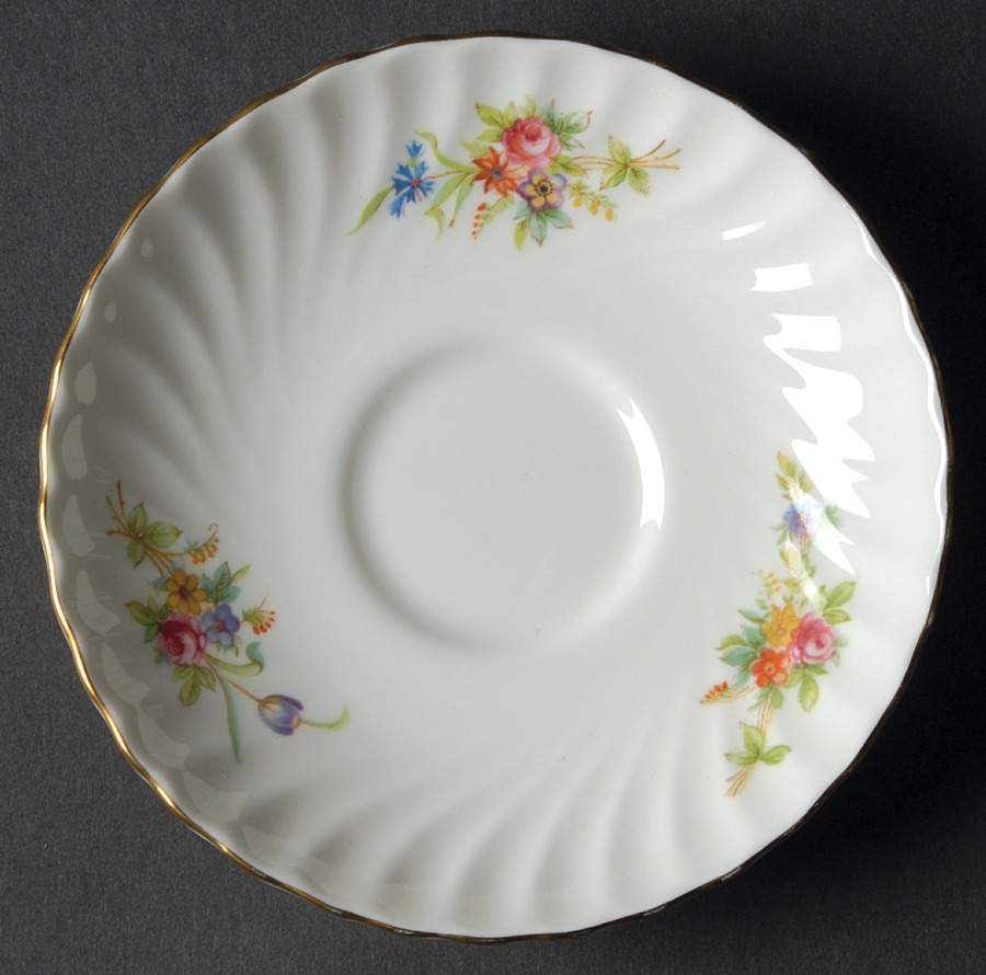 Lorraine (#S560, White Border) Saucer by Minton-1