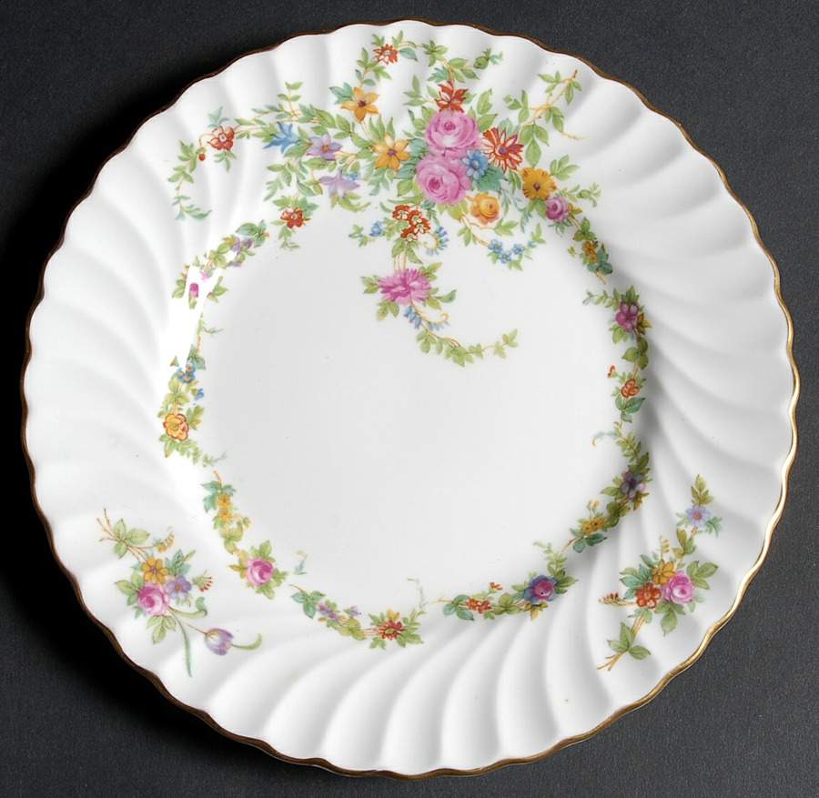 Lorraine (#S560, White Border) Salad Plate by Minton-1