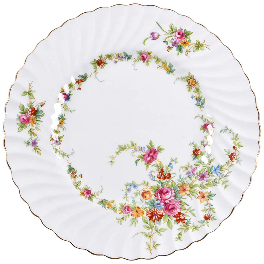 Lorraine (#S560, White Border) Dinner Plate by Minton-1