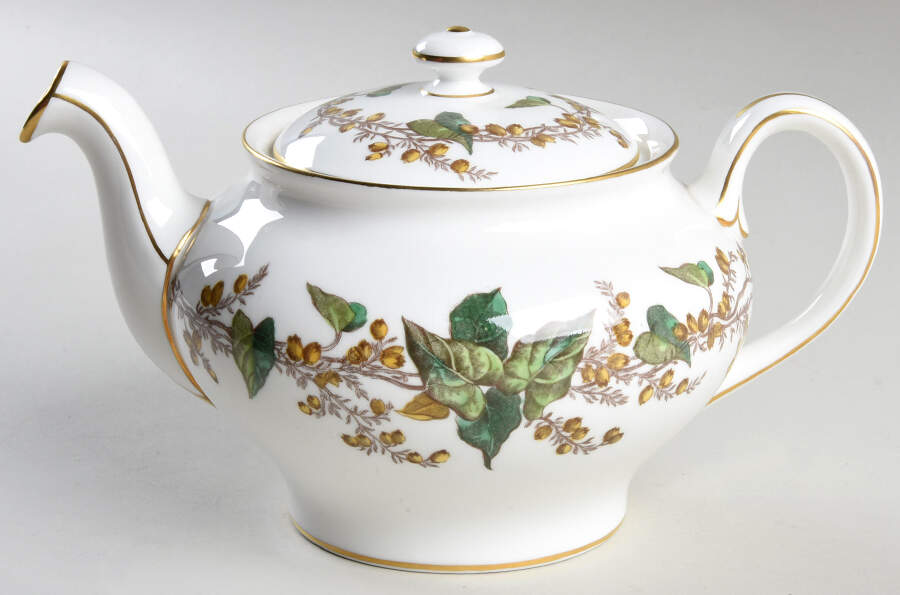 Lothian (Wreath Backstamp) Teapot & Lid by Minton-1
