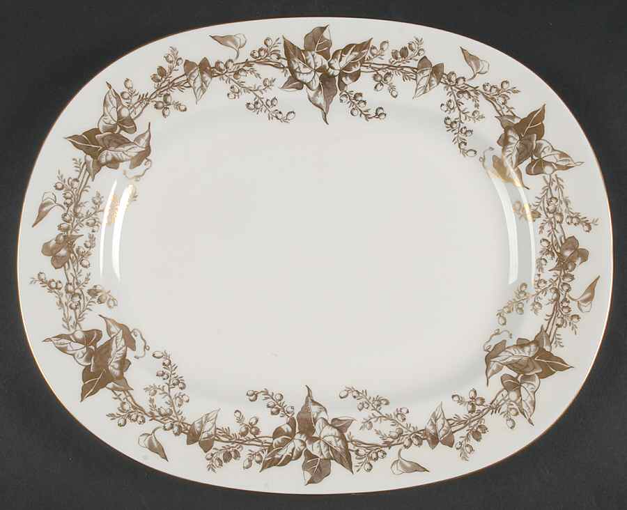 Lothian Gold 12" Oval Serving Platter by Minton-1