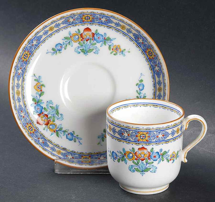 Luxor Flat Demitasse Cup & Saucer Set by Minton-1