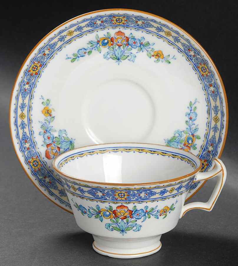 Luxor Footed Cup & Saucer Set by Minton-1