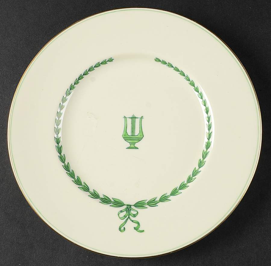 Lyre Green Salad Plate by Minton-1