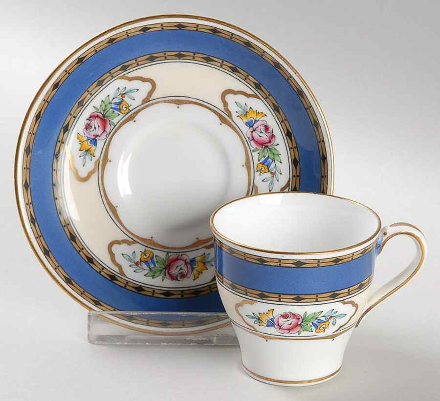 M7 Flat Demitasse Cup & Saucer Set by Minton-1