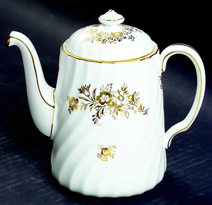 Marlow Gold Small Coffee Pot & Lid by Minton-1