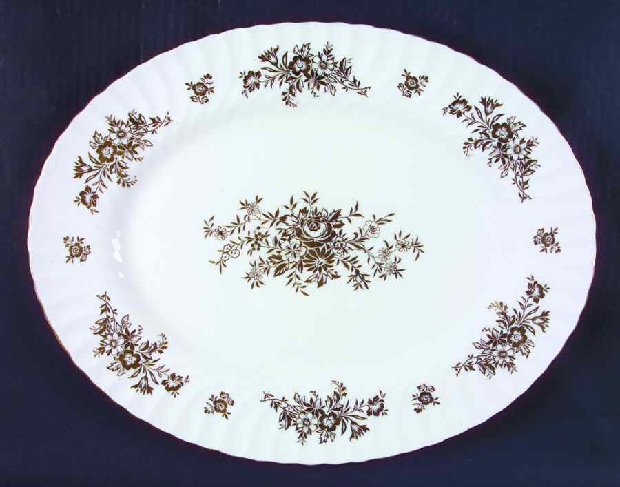 Marlow Gold 15" Oval Serving Platter by Minton-1