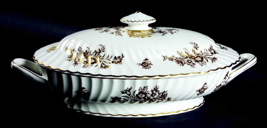 Marlow Gold Oval Covered Vegetable by Minton-1