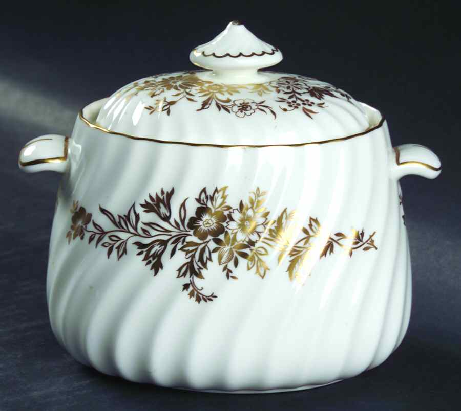 Marlow Gold Sugar Bowl & Lid by Minton-1