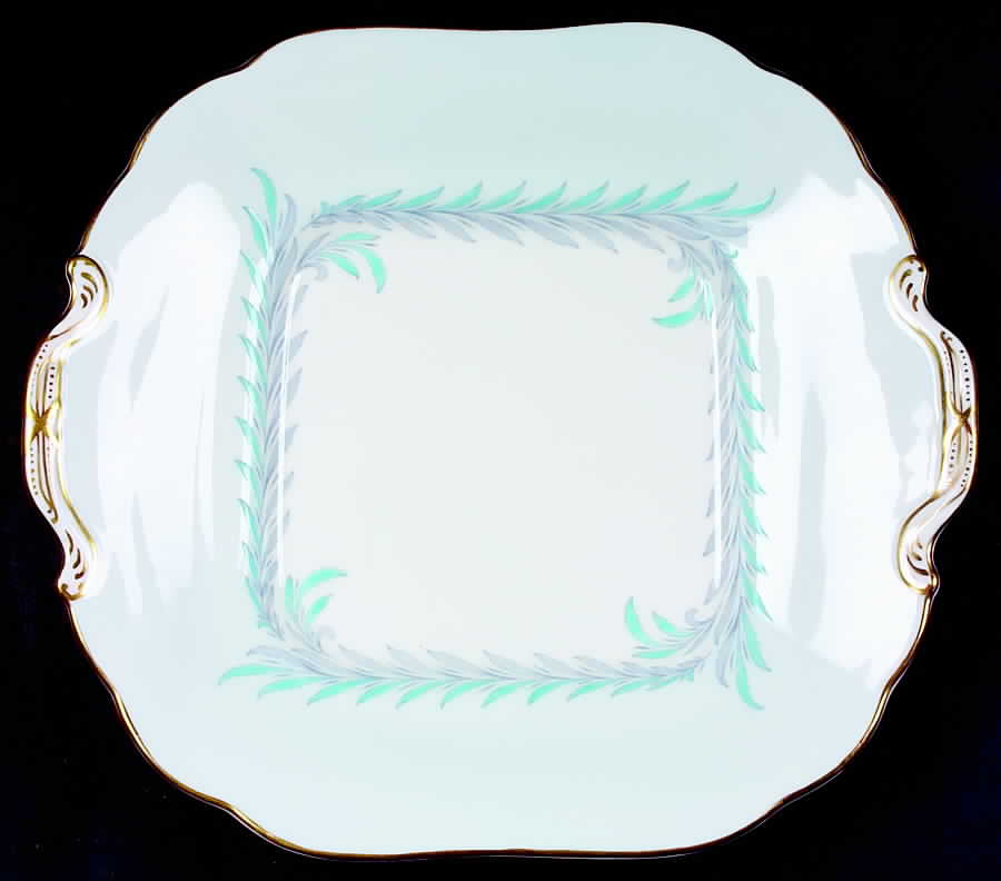 Malta Blue Square Handled Cake Plate by Minton-1