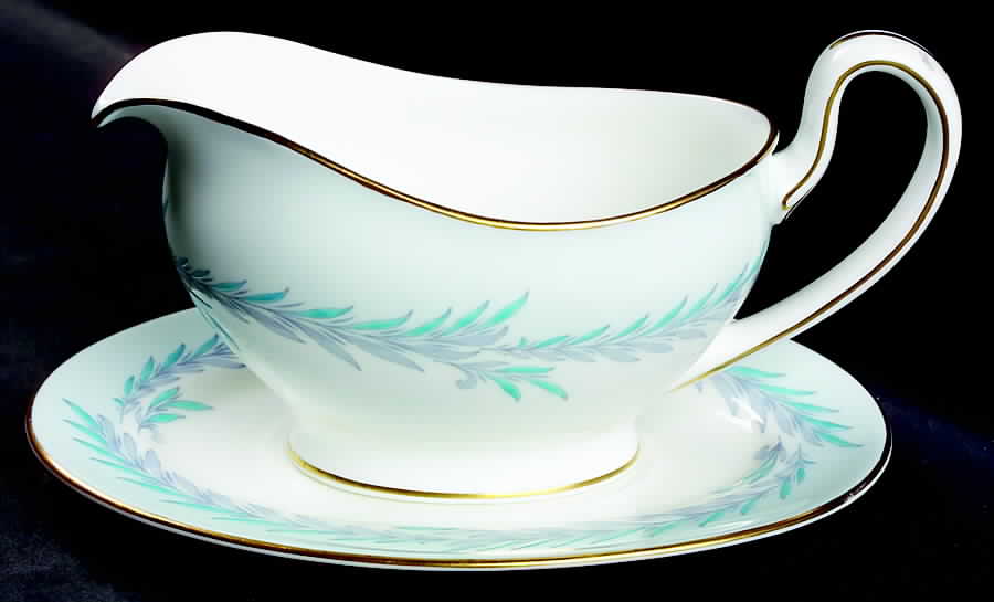 Malta Blue Gravy Boat & Underplate by Minton-1