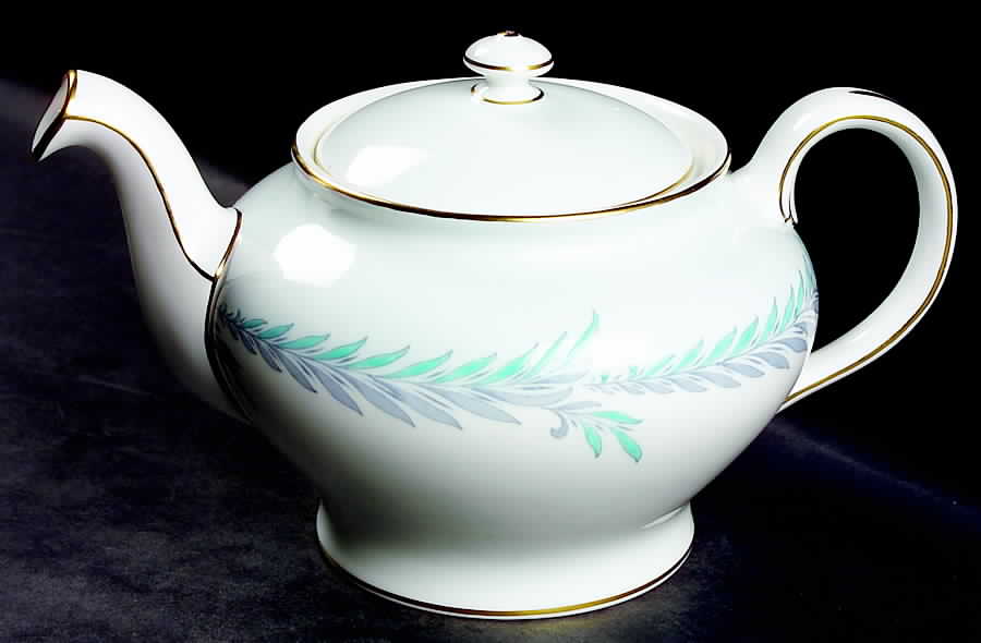 Malta Blue Teapot & Lid by Minton-1