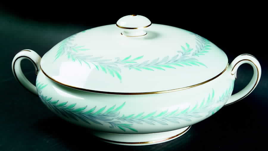 Malta Blue Round Covered Vegetable by Minton-1