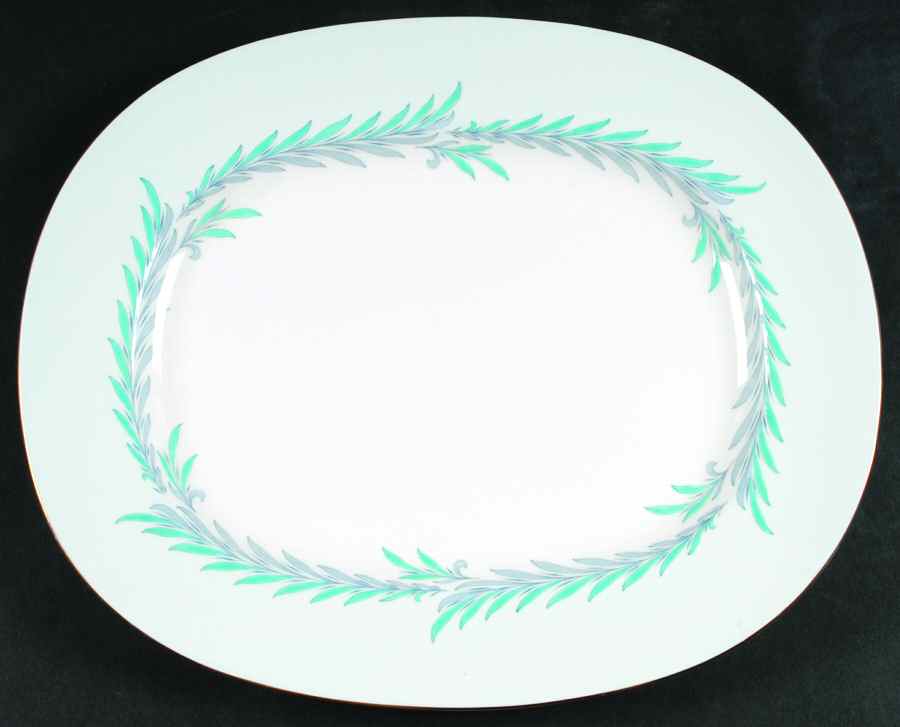Malta Blue 14" Oval Serving Platter by Minton-1