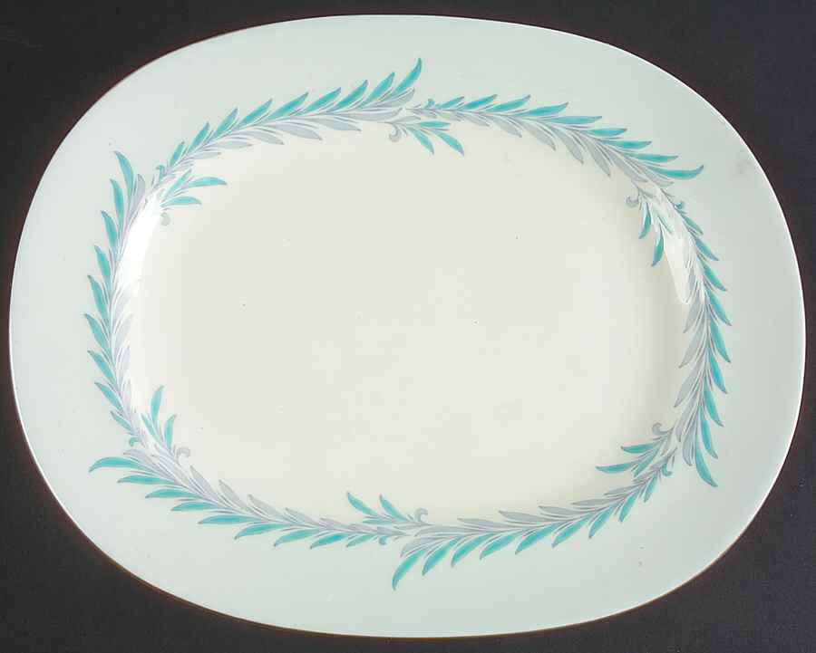 Malta Blue 10" Oval Serving Platter by Minton-1