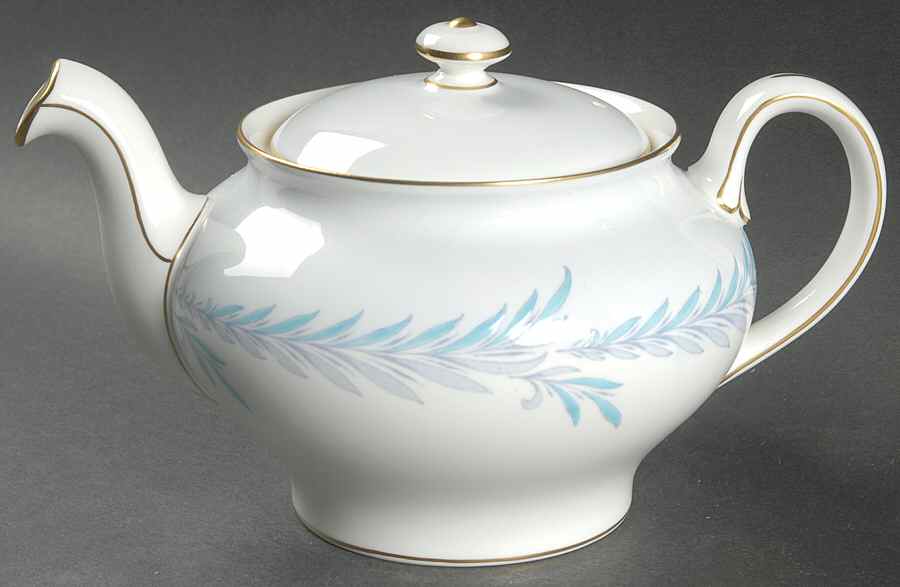 Malta Blue Small Teapot & Lid by Minton-1