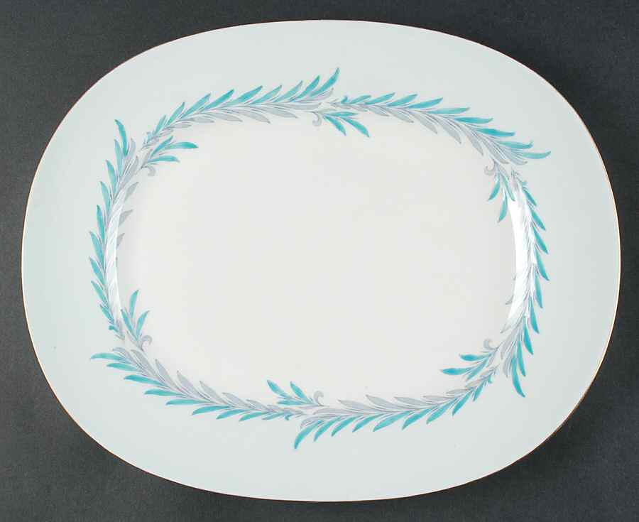 Malta Blue 15" Oval Serving Platter by Minton-1