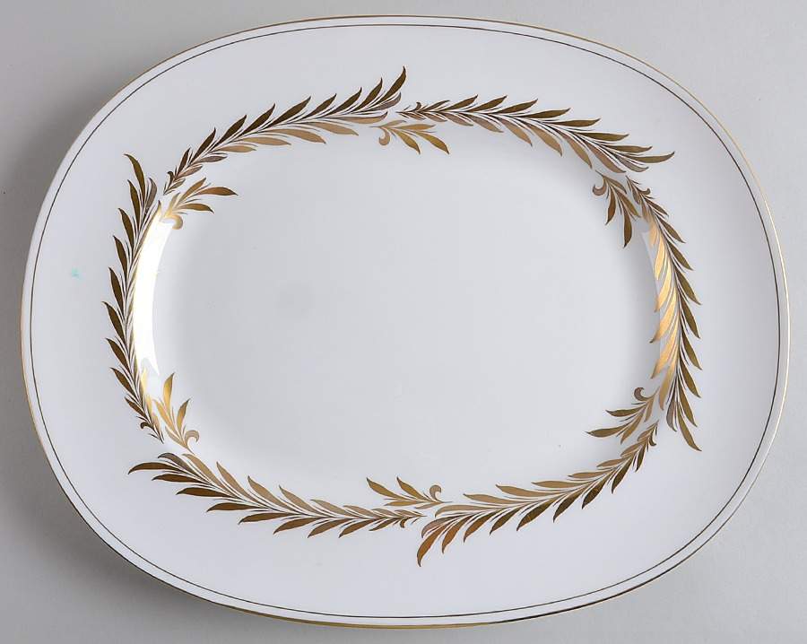 Malta Gold (H4901) 14" Oval Serving Platter by Minton-1