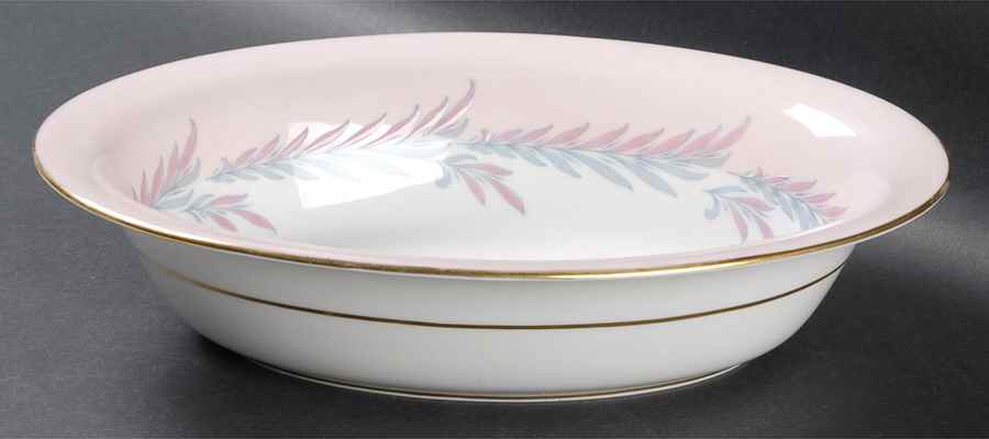 Malta Pink 10" Oval Vegetable Bowl by Minton-1