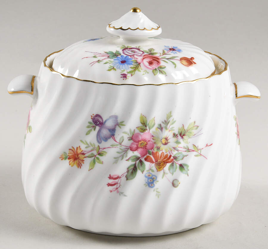 Marlow (Older, Globe Backstamp) Sugar Bowl & Lid by Minton-1