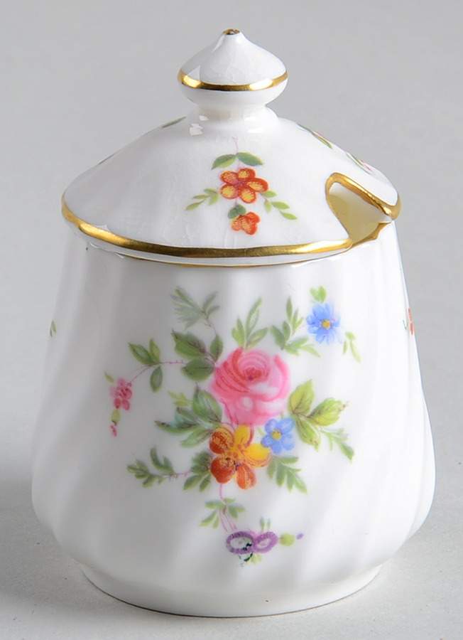 Marlow (Older, Globe Backstamp) Mustard Jar & Lid by Minton-1