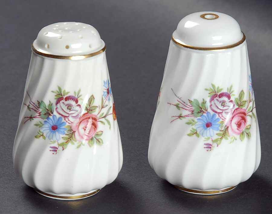 Marlow (Older, Globe Backstamp) Salt & Pepper Set by Minton-1