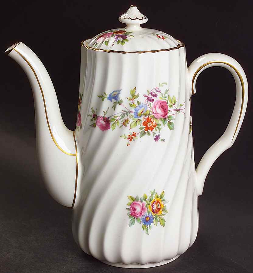 Marlow (Older, Globe Backstamp) Mini Coffee Pot & Lid by Minton-1