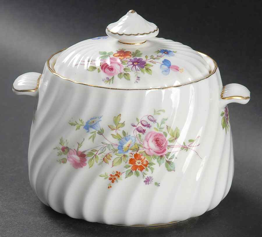 Marlow (Older, Globe Backstamp) Sugar Bowl & Lid by Minton-1